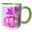 Green/White, variant on 3drose, Pink Bleeding Heart Floral- Botanical Art, 11oz Magic Transforming Mug