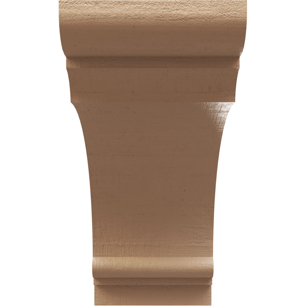 6"W x 18"D x 12"H Classic Hughes Rough Cedar Woodgrain TimberThane Corbel, Primed Tan