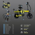 thumbnail image 5 of MAXT 14" Folding Electric Bike for Adults, 500W Motor Peak 750W, 48V20Ah, 20MPH, 50-Miles, 330lb Load, 50+ US Service Stores Commuting E Bike for Adults with Removable Battery, Front Basket Yellow, 5 of 9