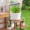 thumbnail image 6 of Wave Edges Plastic Plants Pots with Drainage Holes & Matching Saucers,Lightweight Indoor Outdoor Decorative Flower Planters Garden Decor, 6 of 7