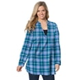 thumbnail image 2 of Woman Within Plus Size Flannel Tunic With Layered Look, 2 of 4