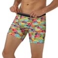 thumbnail image 3 of Picia Colorful Fish 2 Pattern Men's Athletic Long Leg Briefs , Performance Stretch Underwear，Moisture-Wicking, 3 of 7