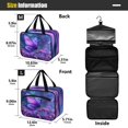 thumbnail image 3 of Travel Hanging Toiletry Bag with 4 Zipped Compartments Waterproof Makeup Accessories Spacious Cosmetic Bag Butterfly with Glowing Wings Medium, 3 of 9