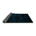 thumbnail image 2 of Ahgly Company Indoor Round Abstract Turquoise Blue Modern Area Rugs, 8' Round, 2 of 4
