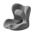 thumbnail image 2 of Cojín ortopédico para silla de oficina, cojín para asiento de coche, oficina y viajes. Gris, 2 of 9