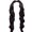 Black, variant on Teissuly Women Black Brazilian Short Wavy Curly Parting High Temperature Fiber Wig Hair