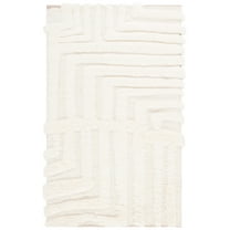 SAFAVIEH Casablanca Cyan Abstract Wool Area Rug, Ivory, 8' x 10'