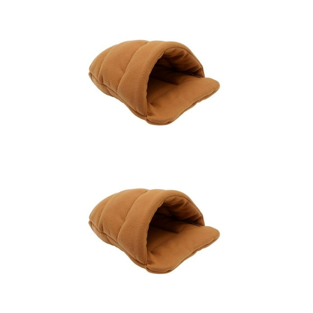 Dalazy Slipper Shape Pet Bed Soft And Comfortable Suitable For All Breeds Easy To Clean brown XS,> 2Set