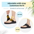thumbnail image 2 of FitVille Wide Flip Flops for Women with Arch Support Women Beach Flip Flops Pool Slippers Non Slip, Jet Black, 2 of 8