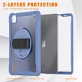 thumbnail image 5 of for iPad Air 13 2025 M3 / Air 13 2024 M2 Rugged Case, 360 Rotating Hand Strap Stand/Pencil Holder/Adjustable Crossbody Strap, [2 In 1] Protective for iPad Pro 12.9 2022/2021/2020/2018, Gray, 5 of 20