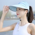 thumbnail image 5 of Sombrero para el sol plegable de ala ancha con cremallera, gorra para el cuello con bloqueo UV, sombrero para el sol para la playa al aire libre de verano, 5 of 5