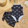 thumbnail image 6 of TOWED22 Toddler Baby Girl One Piece Swimsuit Print Fly Sleeve Ruffle Trim Bathing Suit Summer Rash Guard Beachwear Black,11-12 Y, 6 of 7