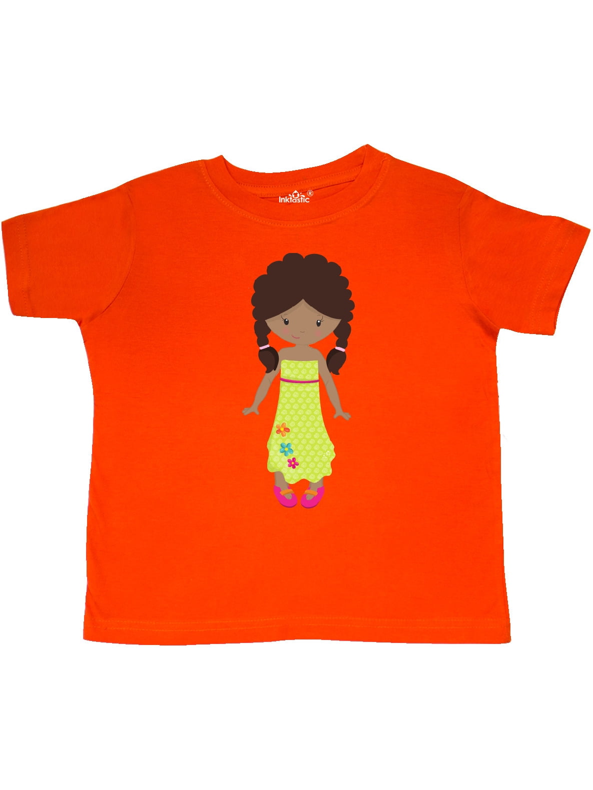 Ice Skating Girl Cute Girl Toddler T-Shirt inktastic African American Girl