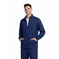 thumbnail image 4 of M&M SCRUBS Men’s Scrub Jacket Zip Front – Stretch Medical Warm-Up Jacket with 5 Pockets, ID Loop (True Navy Blue, Small), 4 of 8