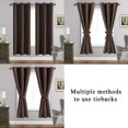 thumbnail image 5 of Jiuzhen Cortinas Opacas Con Alzapaños – Cortinas Con Aislamiento Térmico Que Bloquean La Luz Y Reducen El Ruido, Cortinas Con Ojales Para Dormitorio Y Sala De Estar, Juego De 2 Paneles De 42 X 63 Pulg, 5 of 5