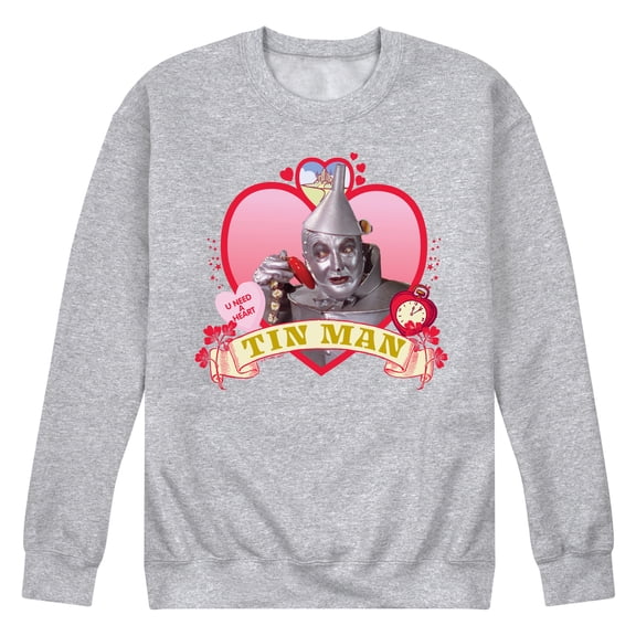 Wizard of Oz - Heart Tin Man - Men's Crew Neck Fleece Pullover