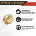 thumbnail image 3 of 30Pcs Fit for 3/16" Tube OD Brass Compression Sleeve Ferrules Brass Compression Tube Fitting for Water Oil Air Pipe, 3 of 6