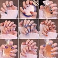 thumbnail image 1 of Juego de uñas postizas HUOGUO Jelly, 24 unidades con pegamento, 1 of 3