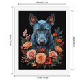 thumbnail image 2 of Paint by Numbers Kit for Adults, Dog Floral Portrait Art Paint by Numbers, Easy Paint by Numbers Kit for Adults Beginner, DIY Adult Paint by Number Kits on Canvas, Home Decor 12x16in, 2 of 7