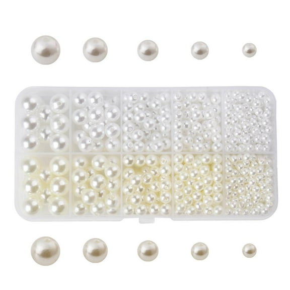 1000 Pearl Beads Round Jewelry Making Accessories Mixed