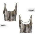 thumbnail image 5 of Lsque Wooden Texture Printed Women'S Sports Bra, Compression, Moisture Wicking, High-Impact Sports Bra For Women,Supportive sports bra-XX-Large, 5 of 9