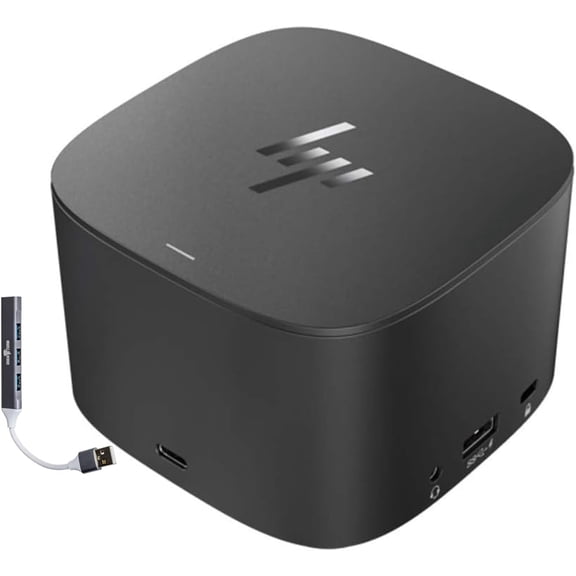 Restored HP Thunderbolt Dock G2 230W 3VL22AV#ABA Dual 4K Display Support, USB-C/USB-A Ports, DisplayPort, VGA, Ethernet Bundle with Dockztorm Hub (Refursbished) (Refurbished)