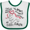 thumbnail image 3 of Inktastic I Have Small Hands, but My Papas Wrapped Around My Little Finger Boys or Girls Baby Bib, 3 of 4