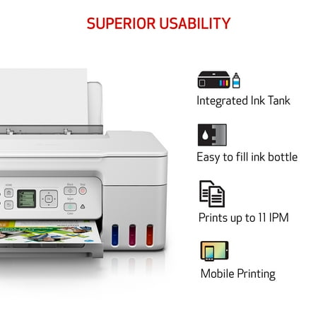 Canon - PIXMA MegaTank G3270 Wireless All-In-One SuperTank Inkjet Printer - White