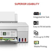 PIXMA G3270 MegaTank Inkjet Printer - White