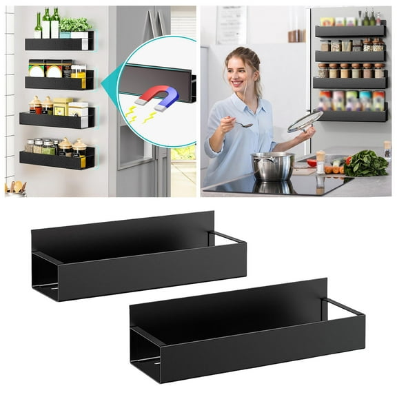 Refrigerator Shelf Organizer - Multi-Purpose Fridge Rack for Spices, Paper Towels & Utensils - Heavy Duty Kitchen Storage Solution with Strong Hold