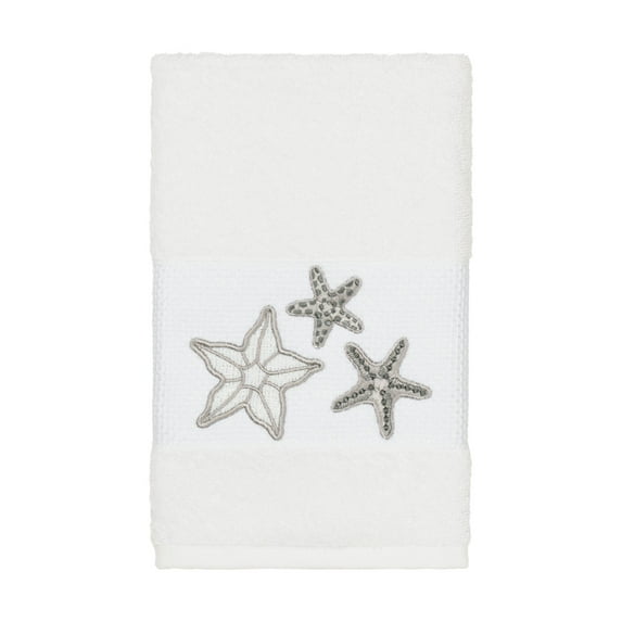 Linum Home Textiles Lydia 100% Turkish Cotton Embellished Hand Towel