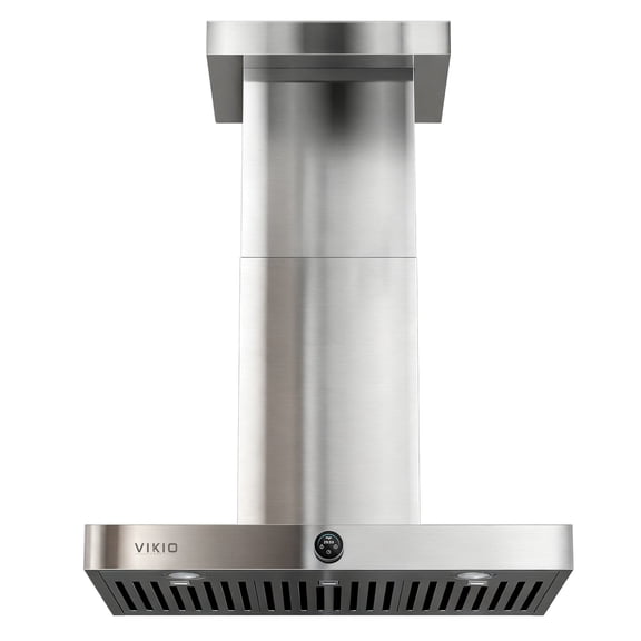 VIKIO 30 inch Wall Mount Range Hood in Stainless Steel, 800 CFM, Convertible Ductless, 3-Ways Venting, 2-Baffle Filters, Rotary Dial