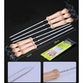 thumbnail image 4 of Bangcool Ensemble de Brochettes de Barbecue Manche Long Acier Inoxydable Brochette Réutilisable Bâton de BBQ, 4 of 5