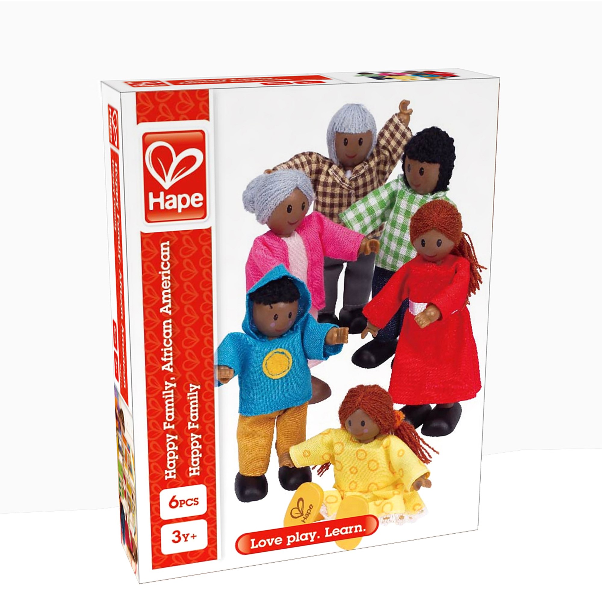 Hape African American Happy Family Dollhouse Set with 6 Dolls - image 2 of 5