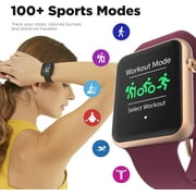 iTouch Air 4 Smartwatch: Rose Gold Case With Marlot Silicone Strap 41mm
