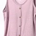 thumbnail image 5 of Bovxnpu Womens Pajama Set Crew Neck Sleeveless Button Tank Pocket Sleepwear, 5 of 5