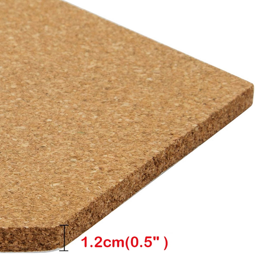 Qomolangma 12 Pack Hexagon Cork Board 12" x 10.2"-1/2" Thick Wall Bulletin Boards Cork Tiles Self-Adhesive Corkboards with 100PCS Push Pins for Wall