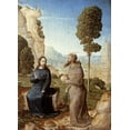 thumbnail image 2 of De Flandes, Juan 18x24 White Modern Wood Framed Museum Art Print Titled - Temptation Of Christ In The Wilderness, 2 of 4