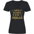 thumbnail image 3 of Inktastic New Year's Eve Squad with Stars in Gold Women's V-Neck T-Shirt, 3 of 5