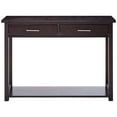 thumbnail image 2 of Kings Brand Furniture Traditional Wood Console Entryway Table with 2 Drawers & Lower Shelf, Espresso, 2 of 8