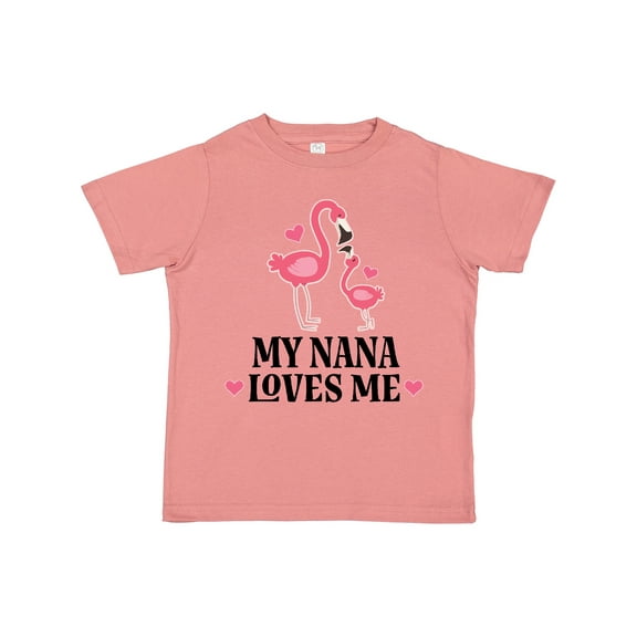 Inktastic Nana Loves Me Girl Flamingo Girls Toddler T-Shirt