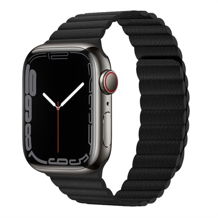 LEIXIUER Leather Link Magnetic Loop Compatible with Apple Watch Bands 44mm 40mm 45mm 41mm 38mm 42mm 49mm Replacement Accessories bracelet Compatible with iWatch Series 3 4 5 se 6 7 8 Ultra Women Men