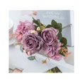 thumbnail image 1 of Ramo de boda nórdico de alta simulación, flor falsa, decoración de sala de estar, ramo de rosas de plástico transfronterizo, flor de seda (púrpura) ILoveMilan JM, 1 of 5