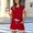 Red, variant on Women’s 2 Piece Short Set Crew Neck Short Sleeve Tops with Drawstring Waist Pocketed Shorts Loose Fit Casual Loungewear Outfit for Vacation Daily Wear Red