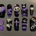 thumbnail image 3 of Pegatinas de uñas postizas con estampado de leopardo Sanrioed Hellokitty Y2K, estilo Harajuku, Parche de uñas de diamantes de imitación súper brillante, regalos de niña caliente, nuevo, 3 of 4