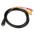 thumbnail image 3 of Adaptador de Cable de audio y video Baoblaze macho a 3 AV para TV HDTV negro, 3 of 8