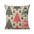 thumbnail image 2 of Christmas Tree Snowflake Joy Hello Throw Pillow Covers Square Throw Pillow Case 18 x18in Set of 4 Fashion Throw Cushion Case for Couch Sofa Bed Farmhouse, 2 of 7
