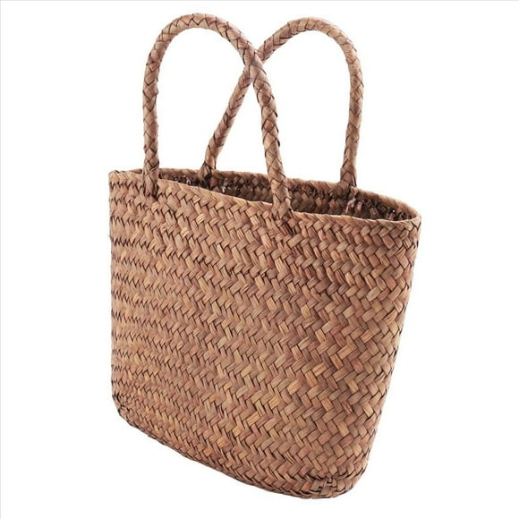 8X Bolsa de Paja Informal Blsa Bolso de de Bolso de Mujer para Jardín Mini Bolsos de Ratán Tejido Hecho A Mano
