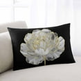 thumbnail image 2 of Flower Black Throw Pillow Cover 24 x 36 Inch Decorative Pillow Cover Gold White Abstract Floral Aesthetic Lumbar Pillowcase Seasonal Rectangle Cushion Case for Couch Sofa Bed Living Room, 2 of 7