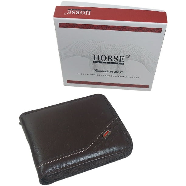 BILLETERA 100 PIEL SUAVE MAYOREO PAQ 12 PZAS HORSE IMPERIAL Horse imperial Borrego Walmart en linea